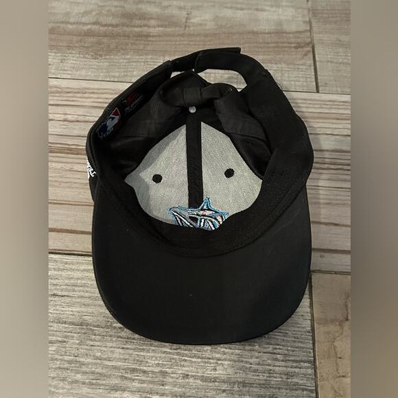 TeamMLB Marlins youth size baseball hat cap black blue team sports - Picture 7 of 7